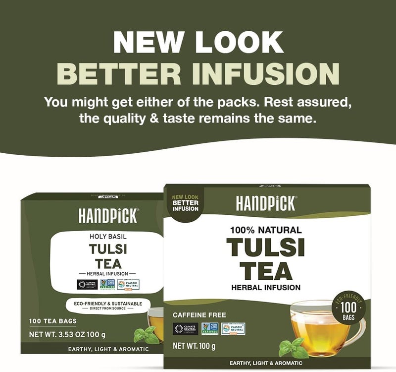 HANDPICK 100% Natural Tulsi Tea Bags - Image 2